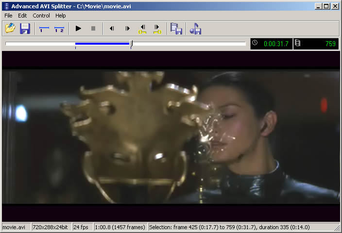 Advanced AVI Splitter Screenshot